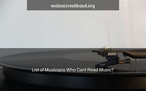 musicians who can't read music how they manage their craft