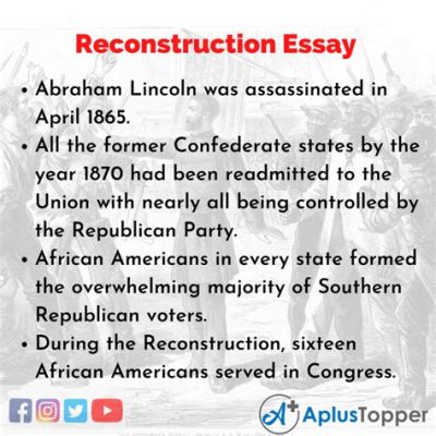 was reconstruction a success or failure essay the process of reconstruction had profound implications for american society